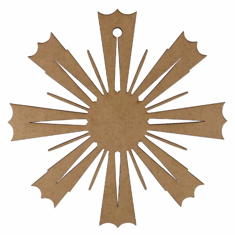 Aplique Ostensório Trabalhado 7,2x7,2cm em MDF - Palácio da Arte