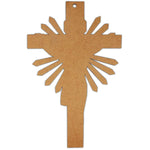 Aplique Placa Cruxifixo Ostensorio Lisa 30x19,2cm em MDF - Palácio da Arte