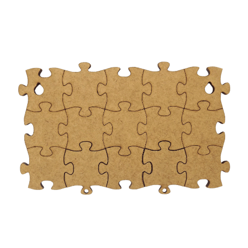 Aplique Porta Chaves Moldular Quebra Cabeça 15x9cm em MDF - Palácio da Arte