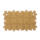 Aplique Porta Chaves Moldular Quebra Cabeça 15x9cm em MDF - Palácio da Arte