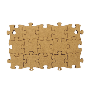 Aplique Porta Chaves Moldular Quebra Cabeça 15x9cm em MDF - Palácio da Arte