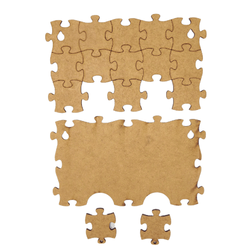 Aplique Porta Chaves Moldular Quebra Cabeça 15x9cm em MDF - Palácio da Arte