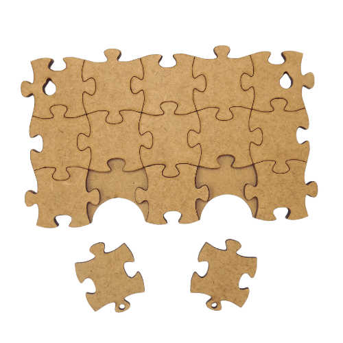 Aplique Porta Chaves Moldular Quebra Cabeça 15x9cm em MDF - Palácio da Arte