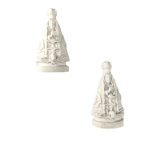 Aplique Religioso Nossa Senhora Aparecida 4,5x2,5cm com 2 unidades Resina - Palácio da Arte