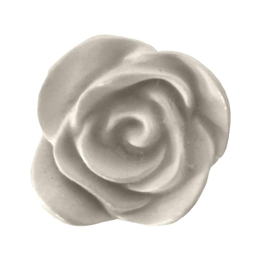 Aplique Rosa 3,5x3,5cm Resina - Palácio da Arte