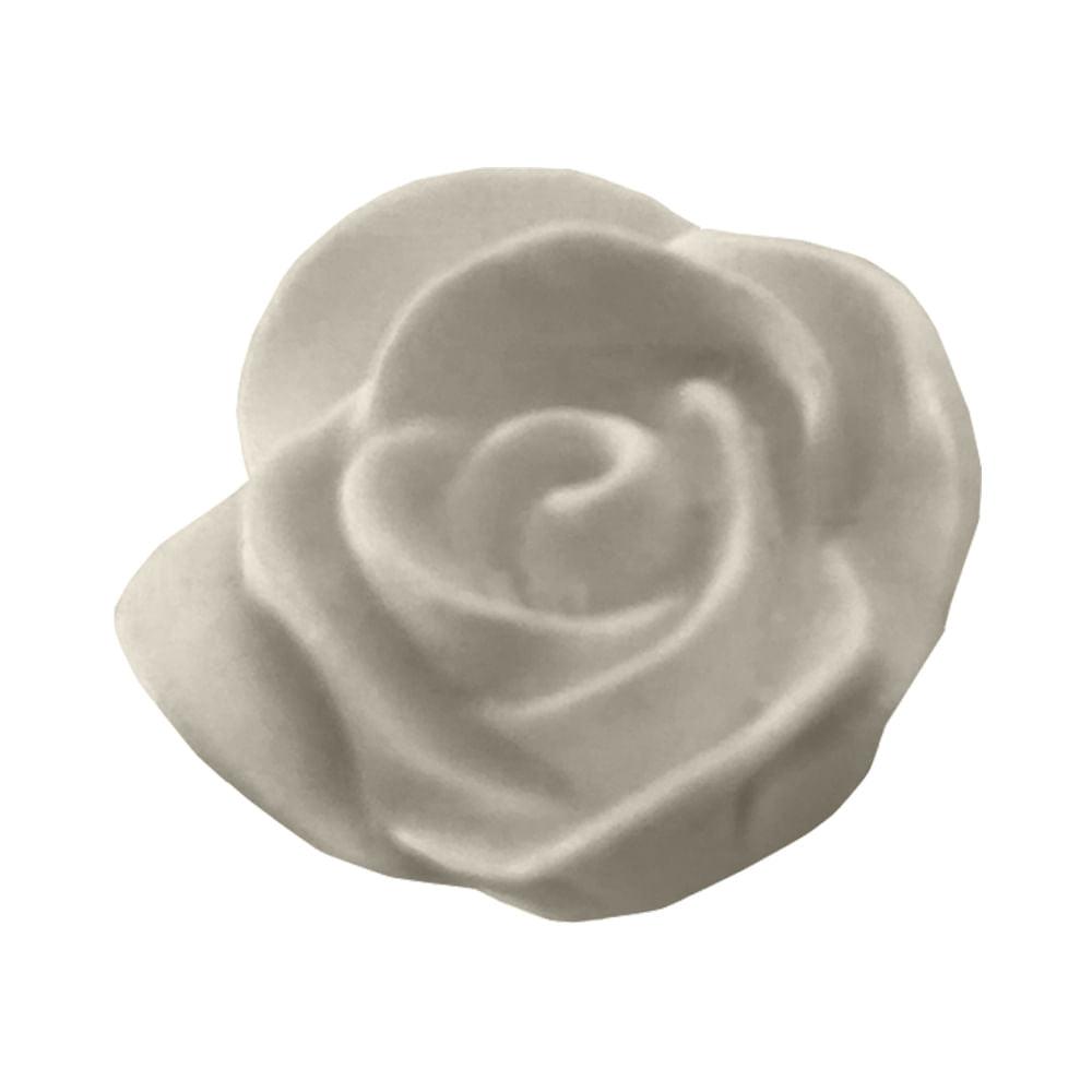 Aplique Rosa 3,5x3,5cm Resina - Palácio da Arte