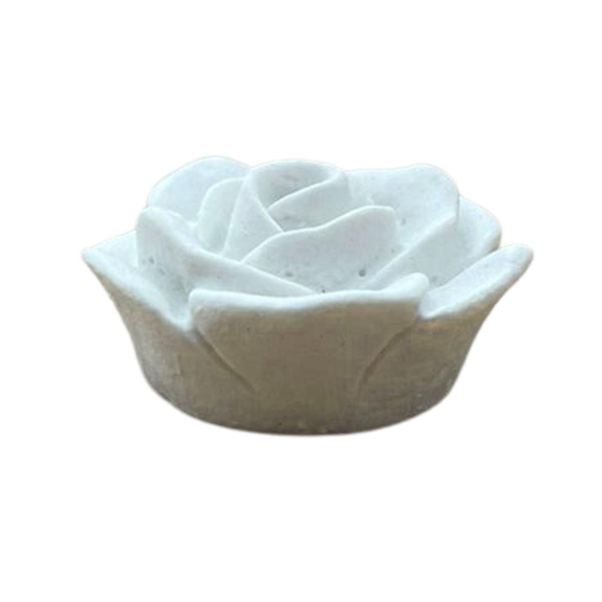 Aplique Rosa Aberta 5x5cm Resina - Palácio da Arte