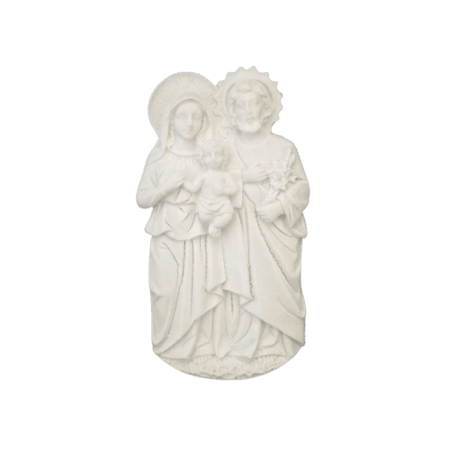 Aplique Sagrada Família 5,2x9,5cm Resina - Palácio da Arte