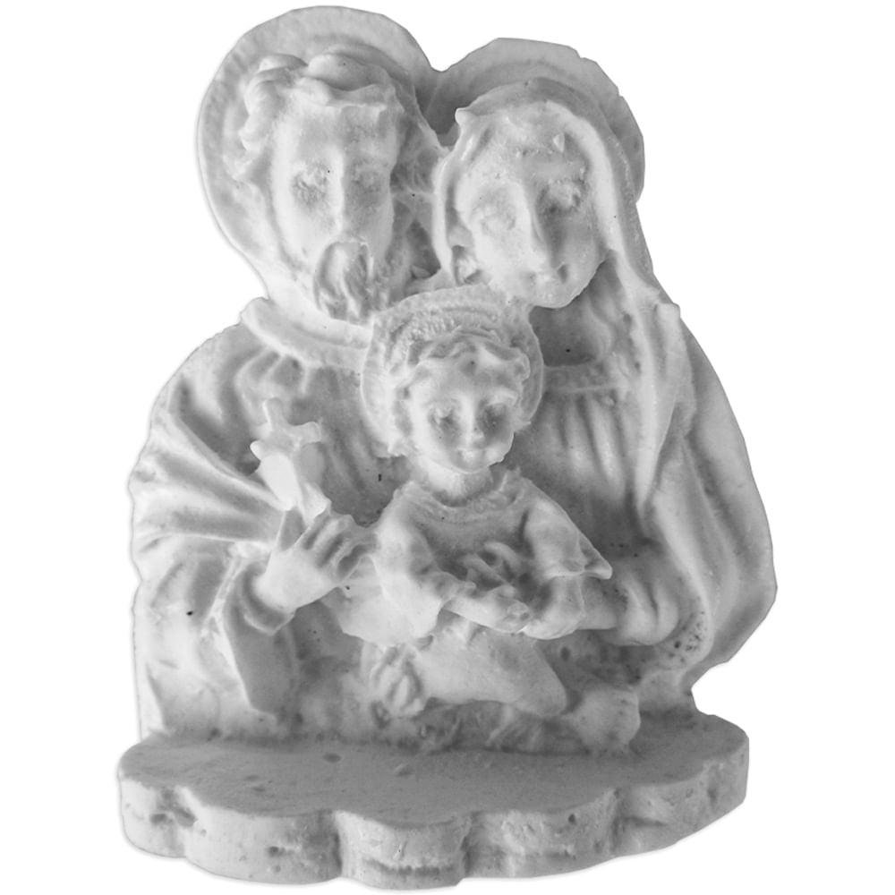 Aplique Sagrada Família com Pedestal 6,5x5,2cm Resina - Palácio da Arte