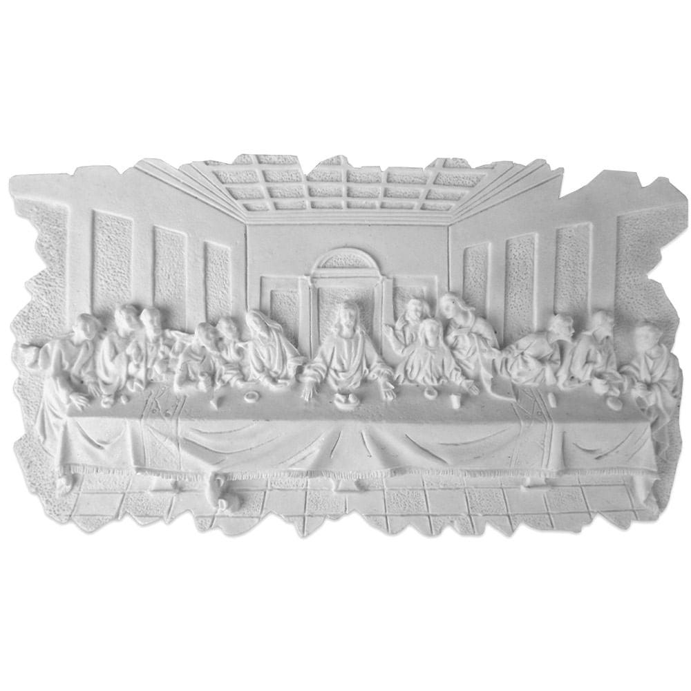 Aplique Santa Ceia 17x9,3cm Resina - Palácio da Arte