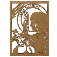 Aplique Santa Filomena 15x10cm em MDF - Palácio da Arte