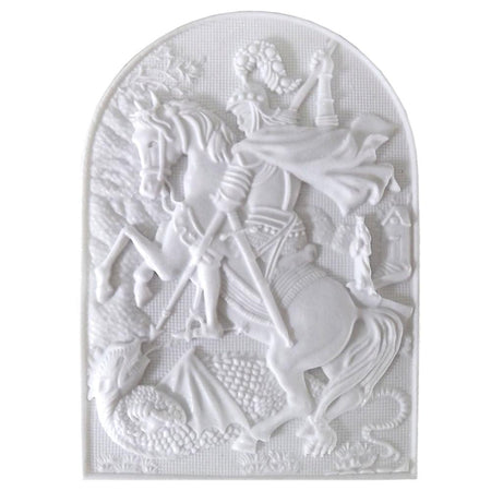Aplique São Jorge 12x8,5cm Resina - Palácio da Arte