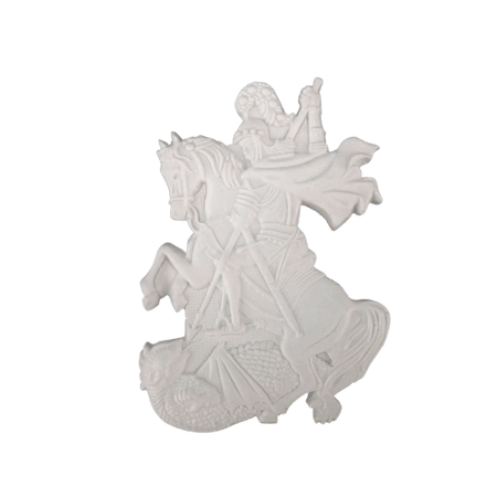 Aplique São Jorge 7,5x10cm Resina - Palácio da Arte