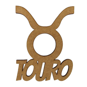 Aplique Signo de Touro 8,5x6,5cm em MDF - Palácio da Arte