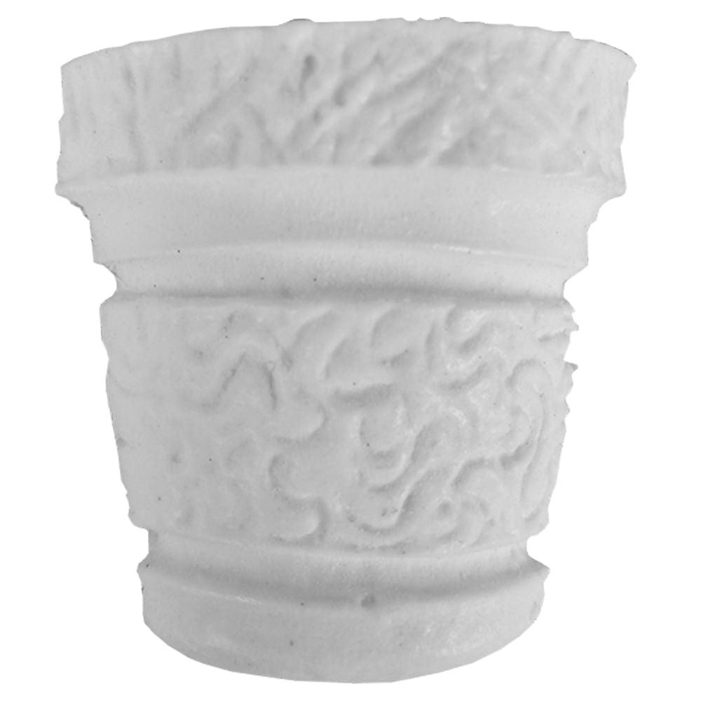 Aplique Vaso Trabalhado 4x3,8cm com 2 unidades Resina - Palácio da Arte