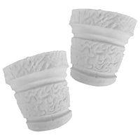 Aplique Vaso Trabalhado 4x3,8cm com 2 unidades Resina - Palácio da Arte
