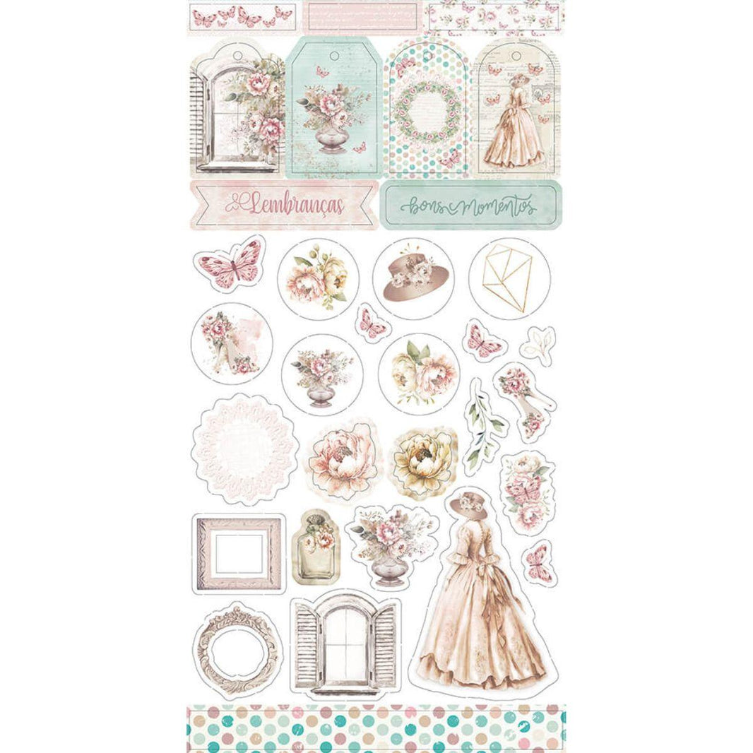 Apliques Die Cuts Litoarte LDC-051 15x29cm Meu Sonho Vintage - Palácio da Arte