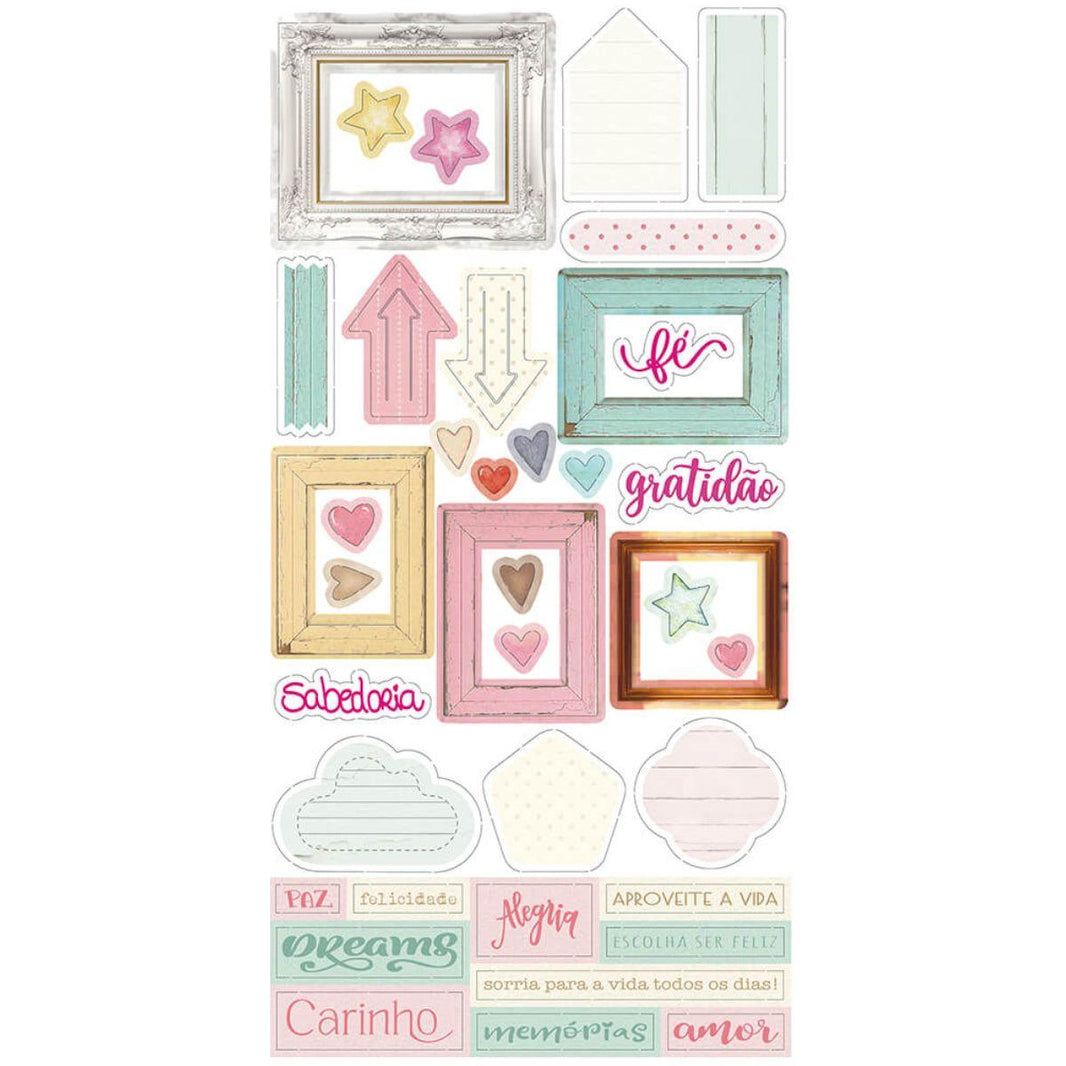 Apliques Die Cuts Litoarte LDC-052 15x29cm Meu Sonho Vintage II - Palácio da Arte