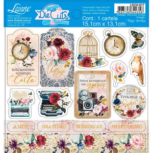 Apliques Die Cuts Litoarte LDCH-017 15x15cm Memórias Vintage - Palácio da Arte