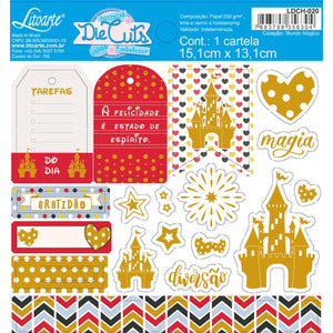 Apliques Die Cuts Litoarte LDCH-020 15x15cm Mundo Mágico Disney - Palácio da Arte