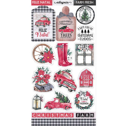 Apliques Die Cuts Litoarte LDCN-012 15x29cm Natal Farm - Palácio da Arte