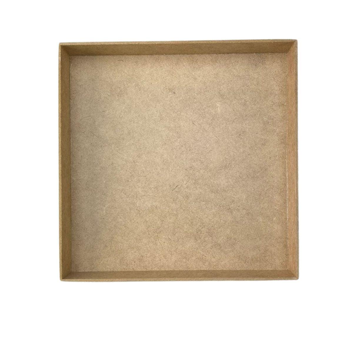 Bandeja em MDF 20x20x3 Baixa Quadrada - Palácio da Arte