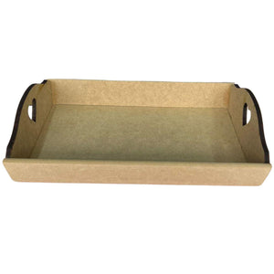 Bandeja em MDF 30x19x4cm Retangular com Alça Coração - Palácio da Arte