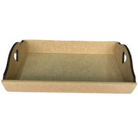 Bandeja em MDF 30x19x4cm Retangular com Alça Coração - Palácio da Arte