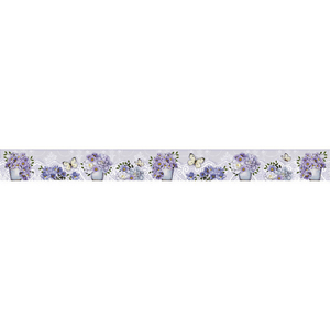 Barra Adesiva Litoarte BDA-IV-535 43,6x4cm Flores Roxa - Palácio da Arte