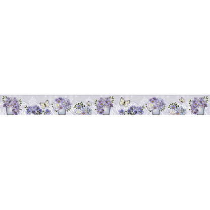 Barra Adesiva Litoarte BDA-IV-535 43,6x4cm Flores Roxa - Palácio da Arte