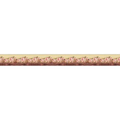 Barra Adesiva Litoarte BDA-IV-633 43,6x4cm Barrado Rosas - Palácio da Arte