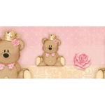 Barra Adesiva Litoarte BDA-IV-759 43,6x4cm Ursa com Coroa Menina - Palácio da Arte