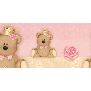 Barra Adesiva Litoarte BDA-IV-759 43,6x4cm Ursa com Coroa Menina - Palácio da Arte