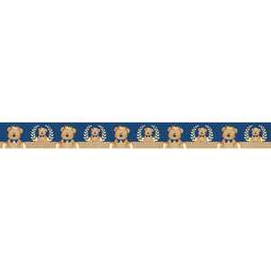 Barra Adesiva Litoarte BDA-IV-760 43,6x4cm Urso com Coroa Menino - Palácio da Arte
