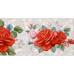 Barra Adesiva Litoarte BDA-IV-776 43,6x4cm Ramo de Rosas - Palácio da Arte