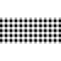 Barra Adesiva Litoarte BDA-IV-823 43,6x4cm Xadrez Preto e Branco - Palácio da Arte