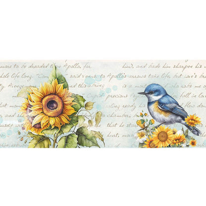 Barra Adesiva Litoarte BDA-IV-841 43,6x4cm Passarinho e Girassol Seja Luz - Palácio da Arte
