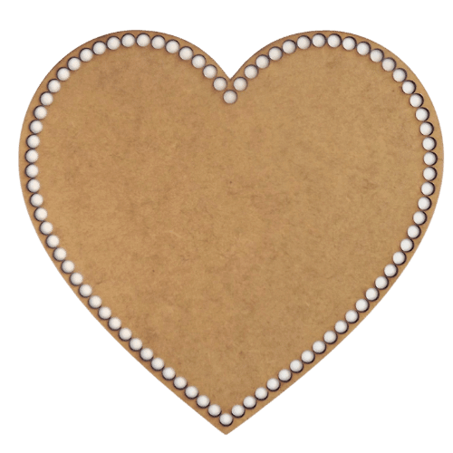 Base para Cesto de Crochê Coração 26cm em MDF - Palácio da Arte