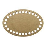 Base para Cesto de Crochê Oval 10x15cm em MDF - Palácio da Arte