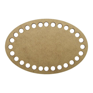 Base para Cesto de Crochê Oval 10x15cm em MDF - Palácio da Arte