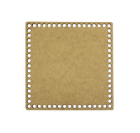 Base para Cesto de Crochê Quadrado 20cm em MDF - Palácio da Arte