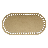 Base para Cesto de Crochê Retângulo Arredondado 12x24cm em MDF - Palácio da Arte