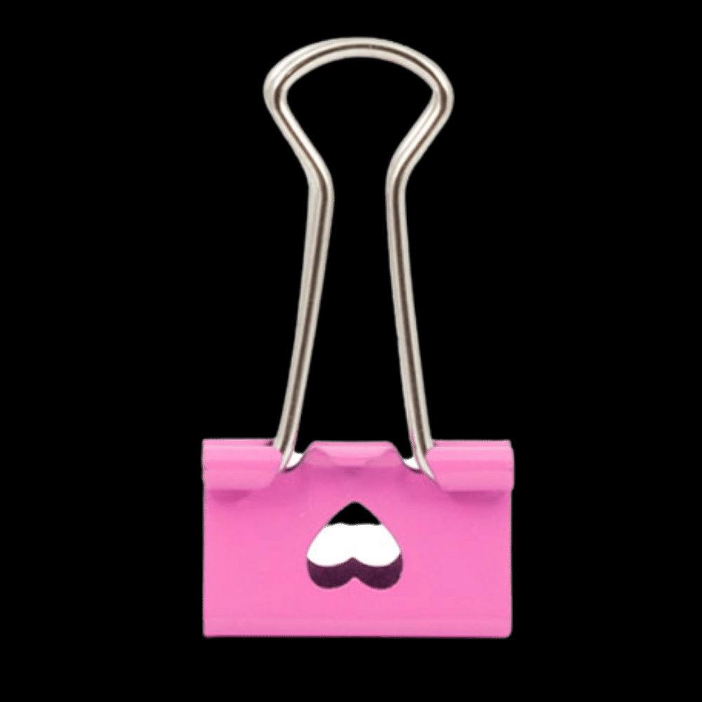 Binder Clips Prendedor de Papel 19mm CIS Coração Rosa 58.1700 - Palácio da Arte