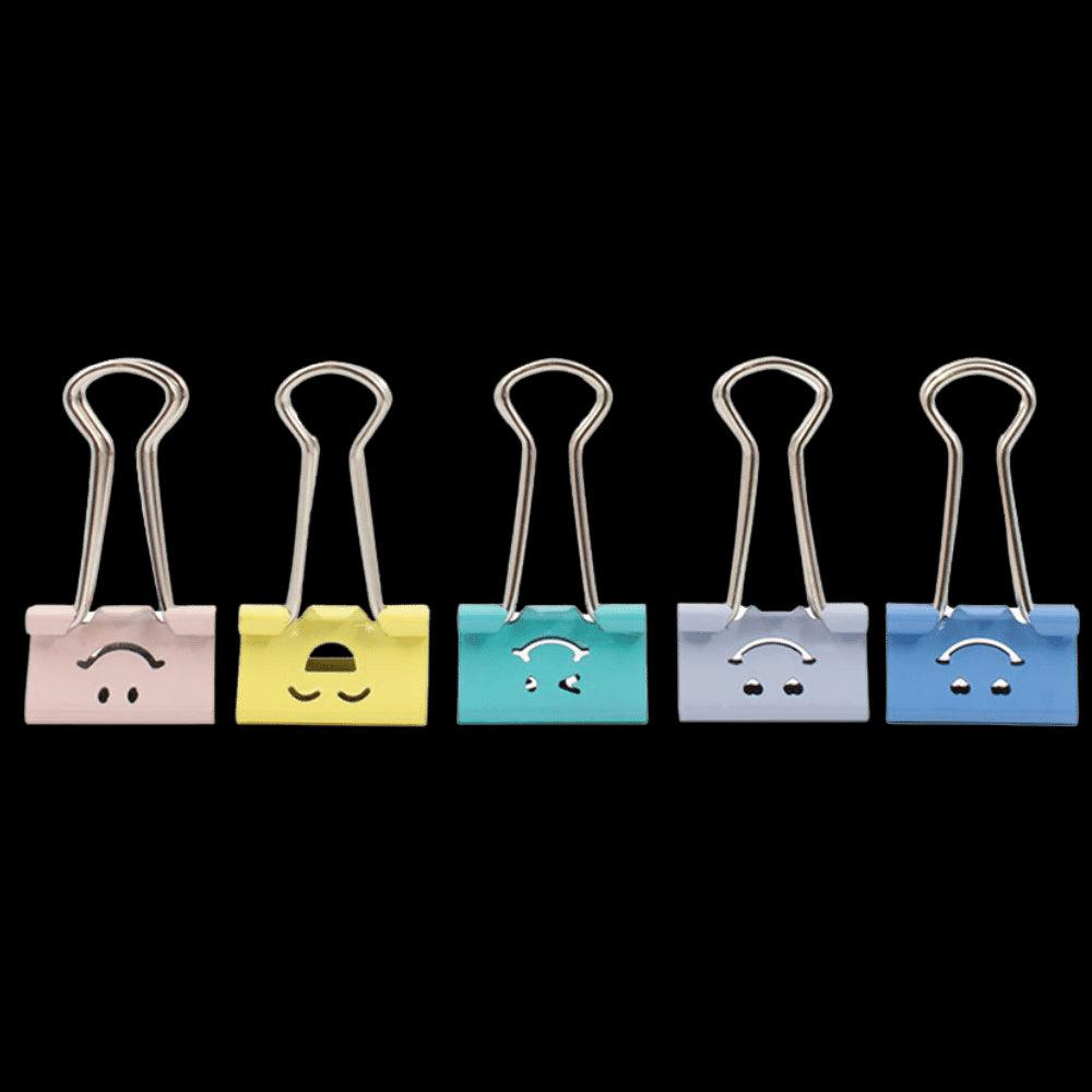 Binder Clips Prendedores de Papel CIS 32mm Emoji Tons Pastéis com 6 Unidades - Palácio da Arte