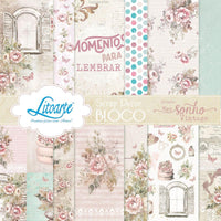 Bloco de Papel Litoarte SBXV-050 15x15cm Meu Sonho Vintage - Palácio da Arte