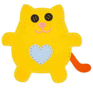 Boneco em Feltro Monstrinhos Bibicat Gato Amarelo 23x23 Santa Fé - Palácio da Arte