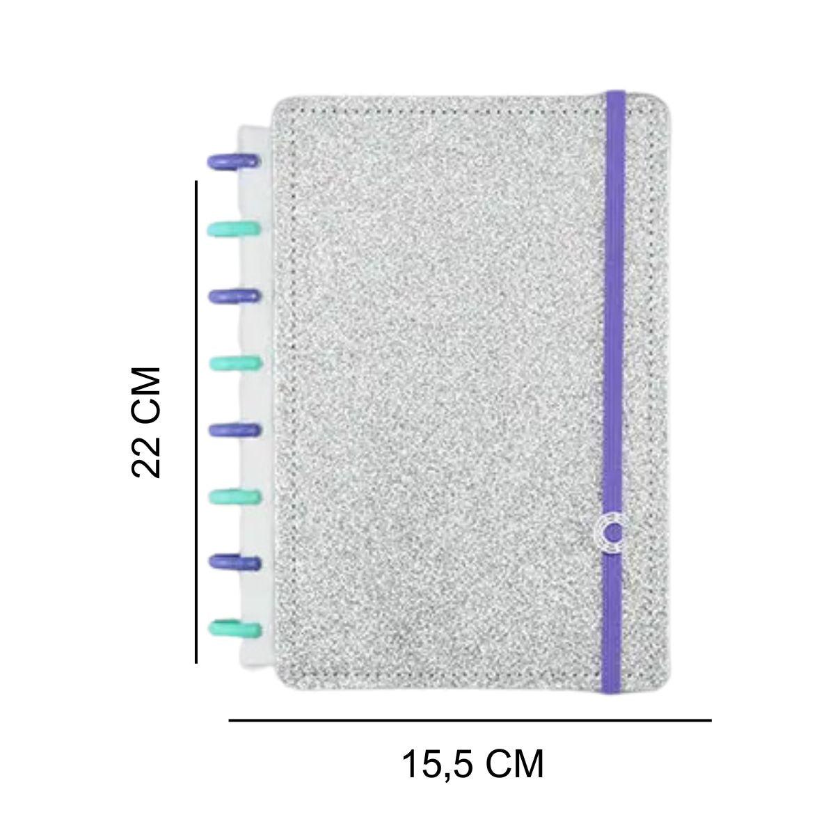 Caderno Inteligente Lets Glitter Silver 2.0 A5 22x15,5cm - Palácio da Arte