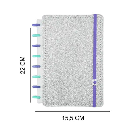 Caderno Inteligente Lets Glitter Silver 2.0 A5 22x15,5cm - Palácio da Arte