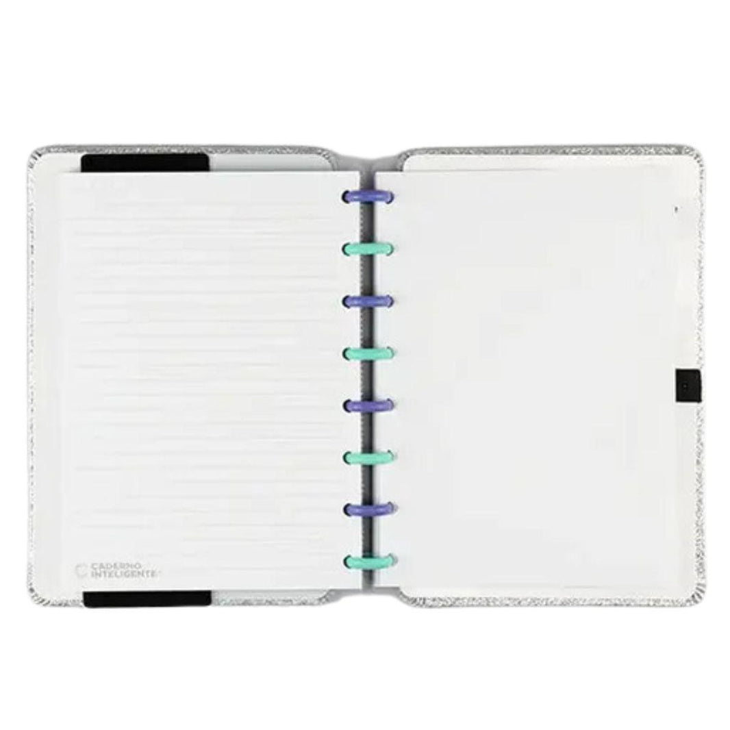 Caderno Inteligente Lets Glitter Silver 2.0 A5 22x15,5cm - Palácio da Arte