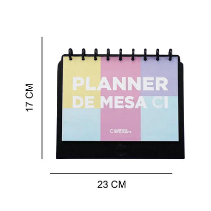 Caderno Inteligente Planner de Mesa Black Médio 23x17cm - Palácio da Arte